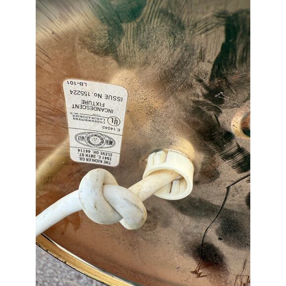 ✨ Vintage Mid-Century Industrial Brass Pendant Light Fixture Hanging Lamp - Picture 5 of 6